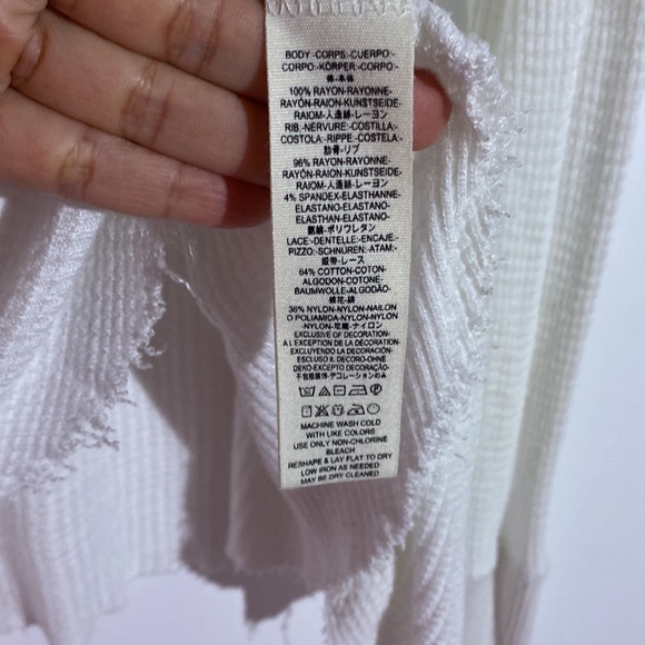 Free People ivory spring valley thermal top boho size Medium - Picture 7 of 10